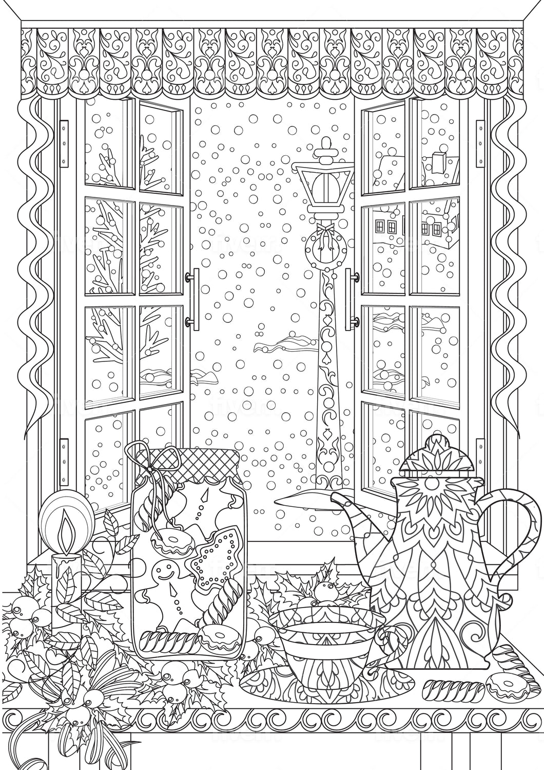 Christmas #1 Coloring Sheet - Goin Postal Brentwood