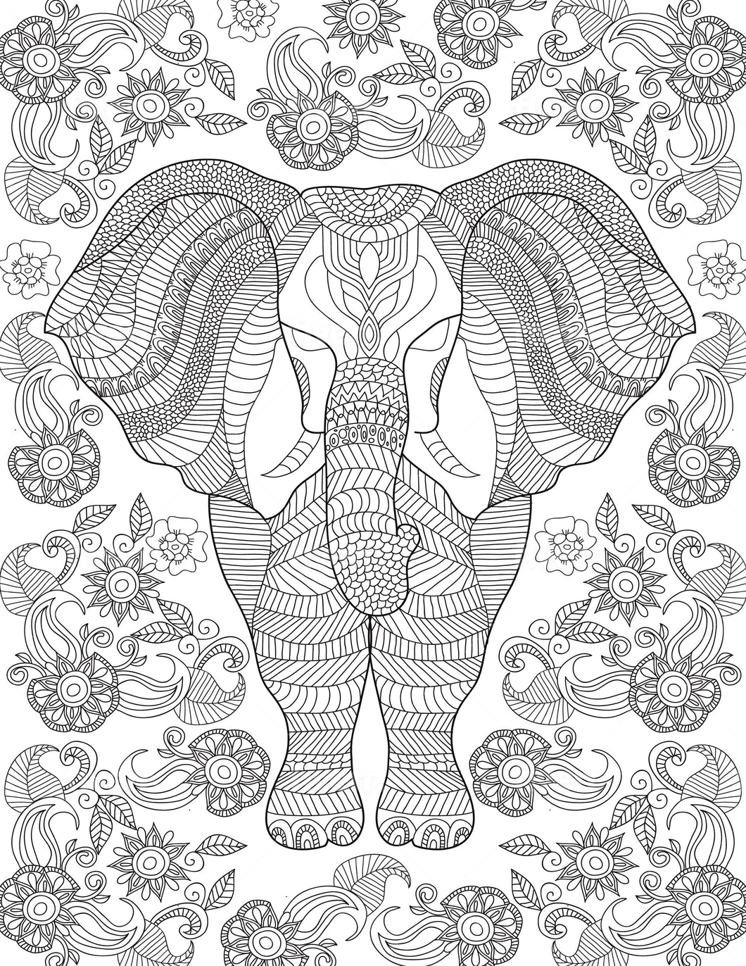 Elephant Coloring Sheet - Goin Postal Brentwood